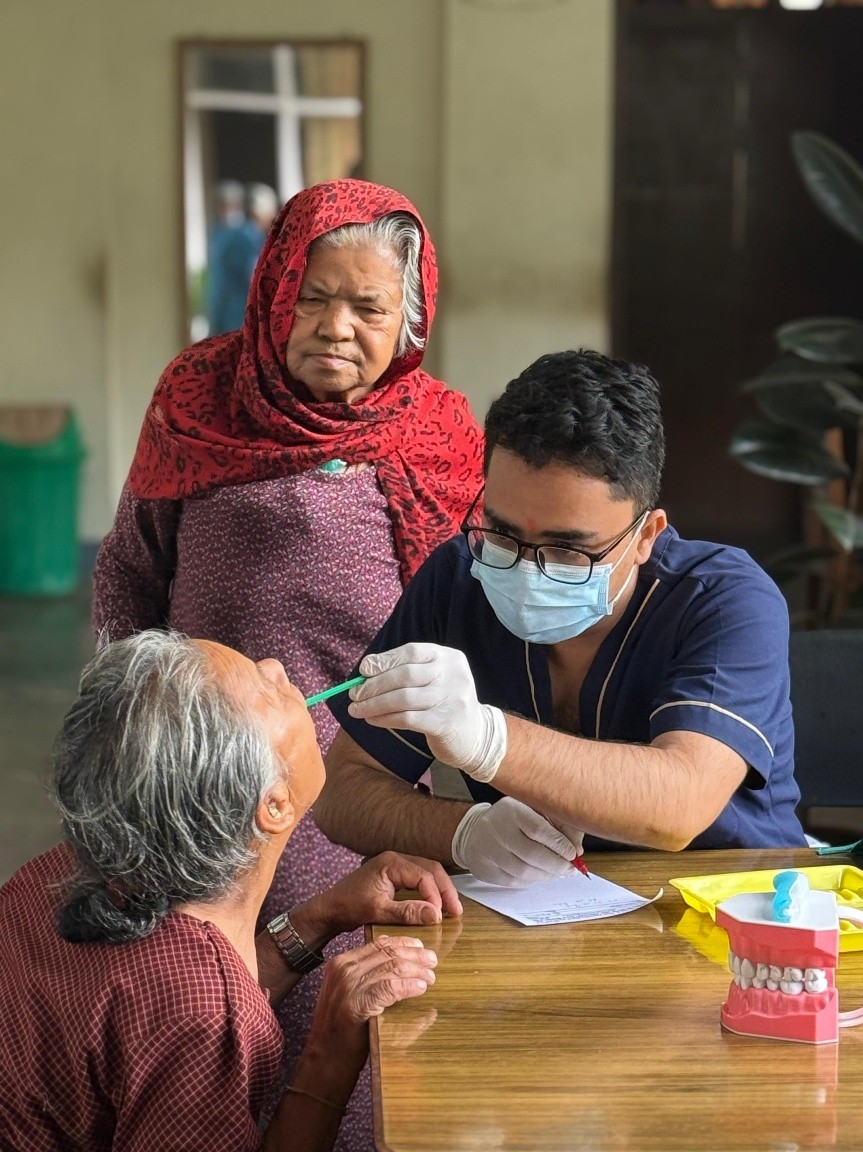JOY OF CARE WITH AAMA BUWA AT BOUDHA BRIDHASHRAM, BANEPA”- 31st July, Rota Year 25/26