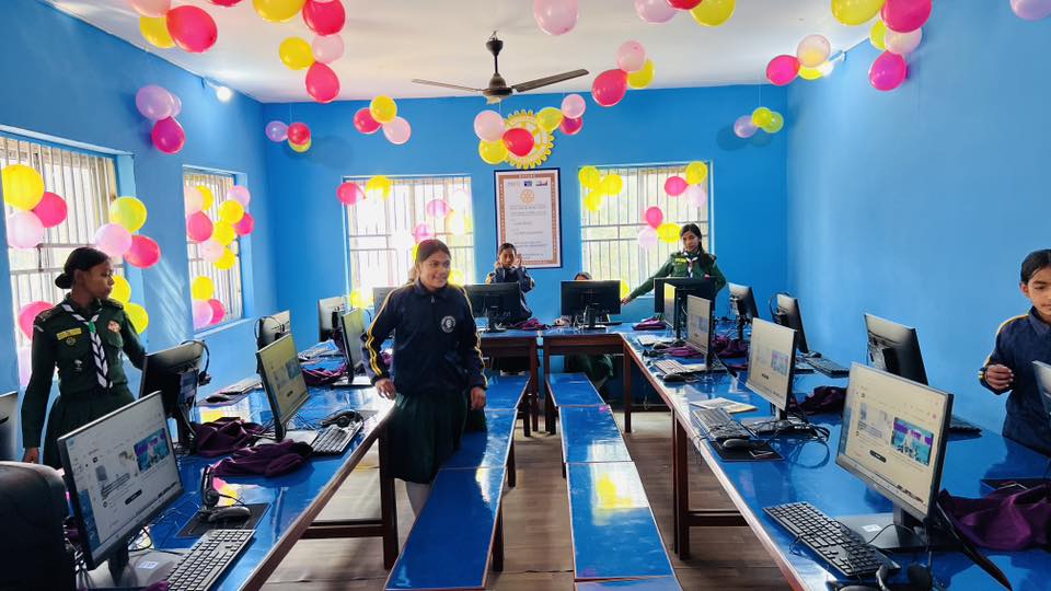 Computer lab handed over to  Rastriya Rotary Secondary School, Mahanari