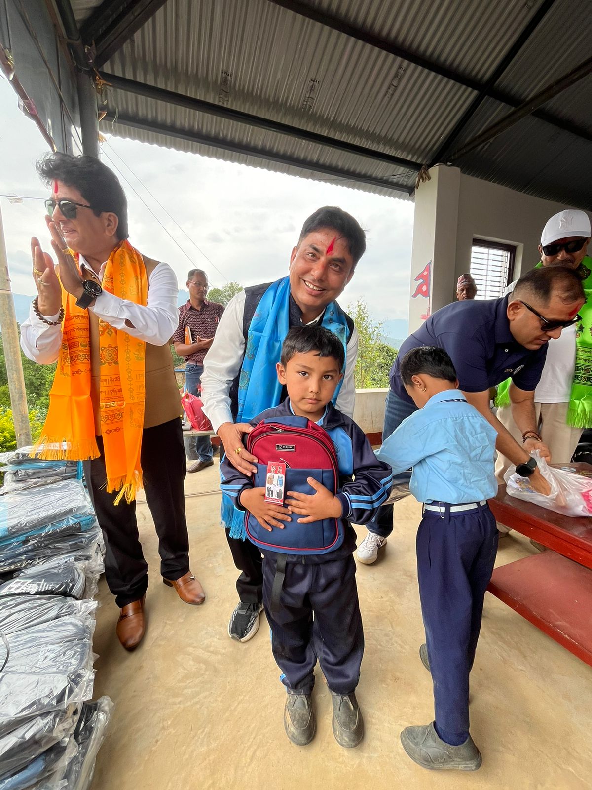 Computer and school bags handover at Baglung